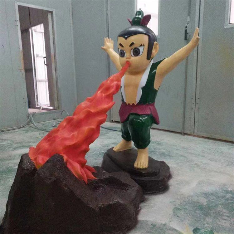 几何葫芦娃雕塑 庭院卡通雕塑 彩绘摆件