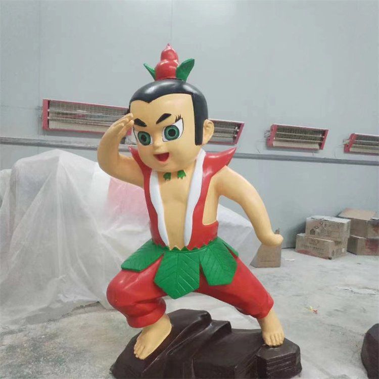 彩绘葫芦娃雕塑 卡通雕塑 步行街摆件 彩绘葫芦娃雕塑 卡通雕塑 步行街摆件