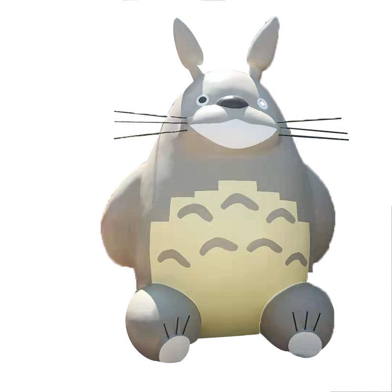 动漫卡通龙猫雕塑,彩绘雕塑,喷漆工艺 动漫卡通龙猫雕塑,彩绘雕塑,喷漆工艺