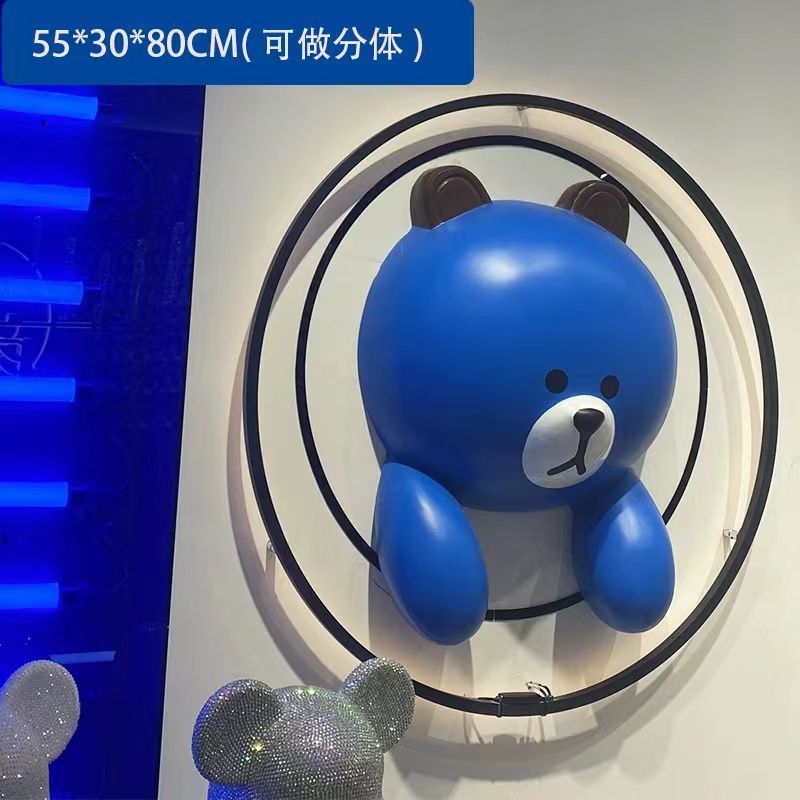 农村布朗熊雕塑,镂空海洋雕塑,抽象效果 农村布朗熊雕塑,镂空海洋雕塑,抽象效果