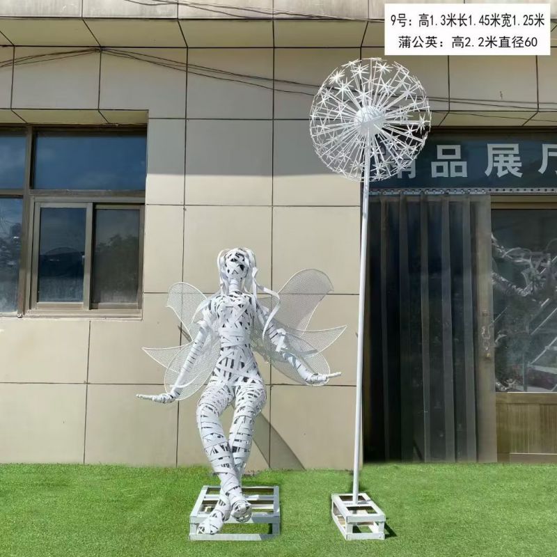拉丝小精灵雕塑 镂空创意雕塑 别墅区动漫雕塑 拉丝小精灵雕塑 镂空创意雕塑 别墅区动漫雕塑