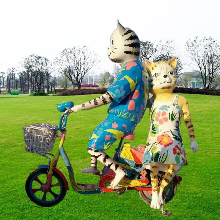 公园机器猫雕塑 酒店门口雕塑 彩绘摆件 公园机器猫雕塑 酒店门口雕塑 彩绘摆件