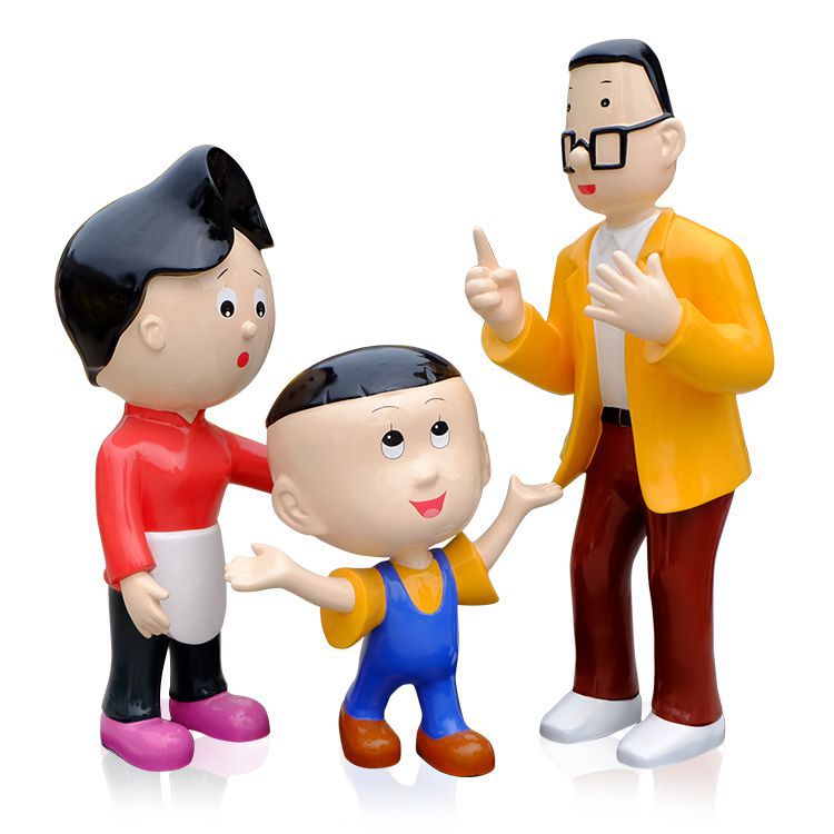 彩绘大头儿子雕塑 卡通雕塑 步行街摆件 彩绘大头儿子雕塑 卡通雕塑 步行街摆件