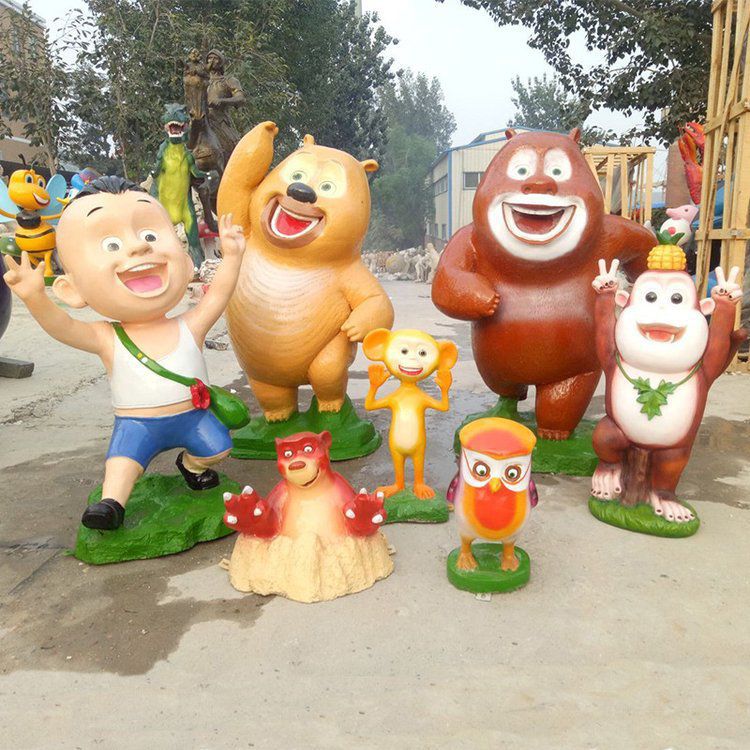 庭院大头儿子雕塑 城市彩绘雕塑 卡通小品 庭院大头儿子雕塑 城市彩绘雕塑 卡通小品