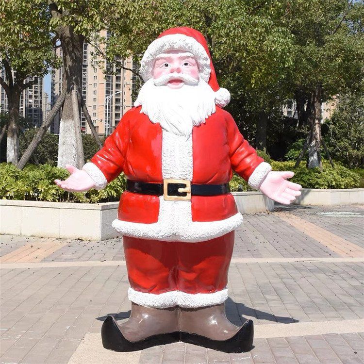 抽象圣诞老人雕塑 店门口彩绘雕塑 步行街摆件 抽象圣诞老人雕塑 店门口彩绘雕塑 步行街摆件